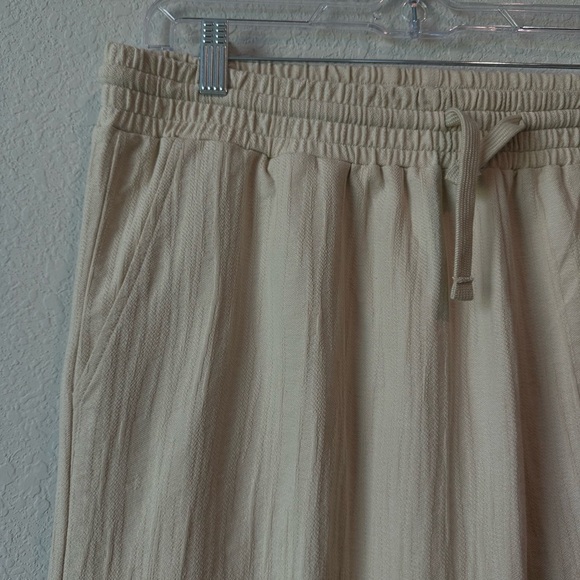 New ZARA Size XL Linen Blend Straight High Waist Pants Light beige Pants - Picture 4 of 11